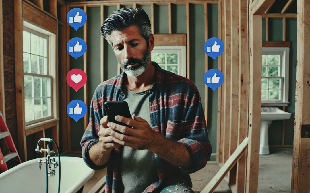 a man looking at a cellphone